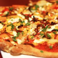 a delicous whole pizza