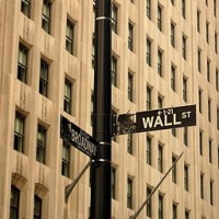 Wall Street and Broadway Lower Manhattan