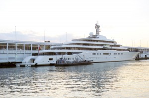 Roman Abramovich's yacht in Manhattan