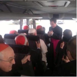 pope on the bus